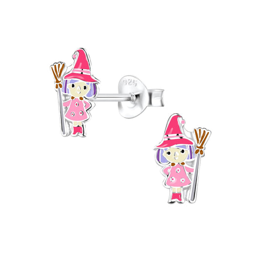 Kinder Ohrringe Hexen aus 925 Silber