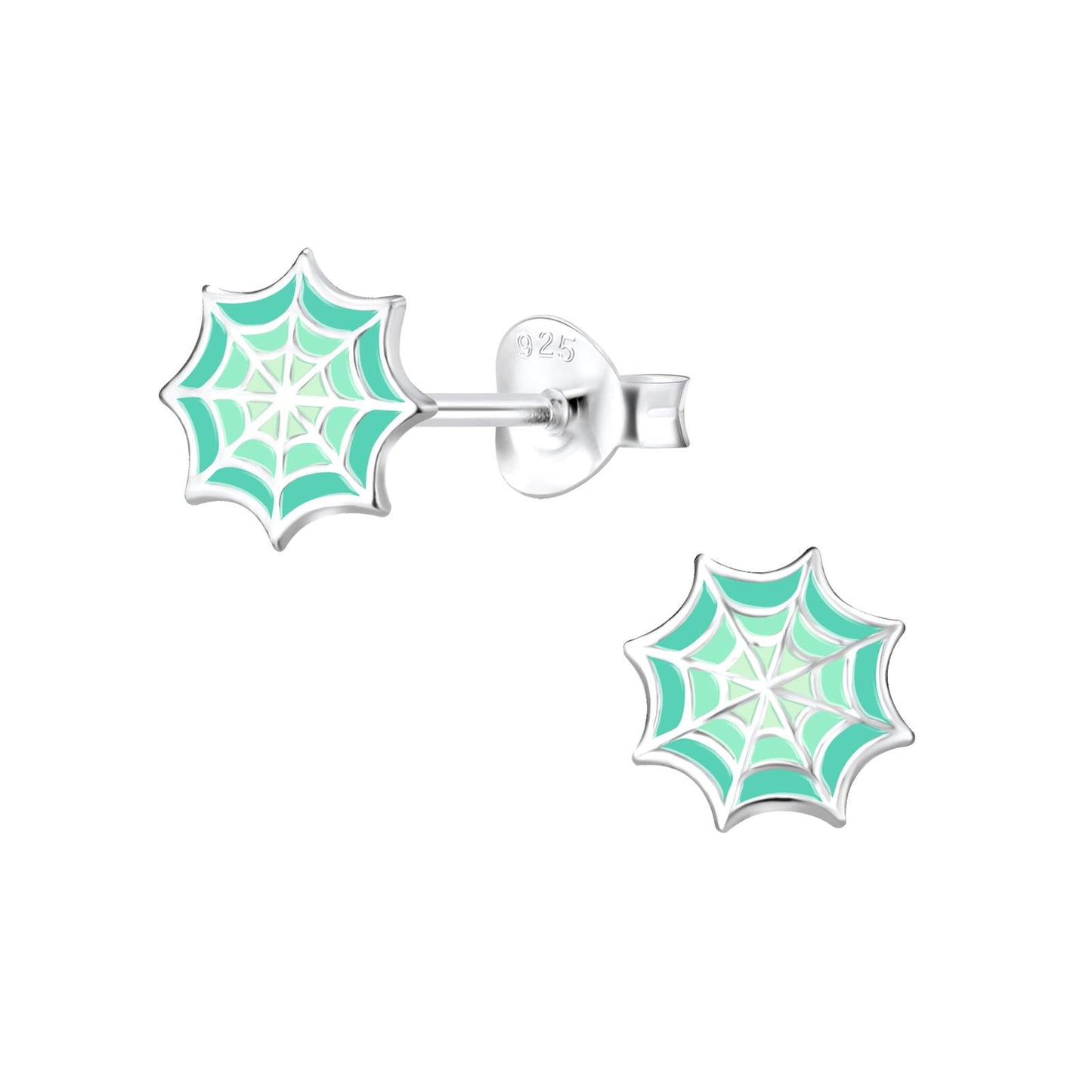 Kinder Ohrringe Spinnennetz aus 925 Silber
