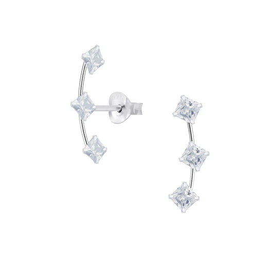 Kinder Ohrringe Zirkonia aus 925 Silber