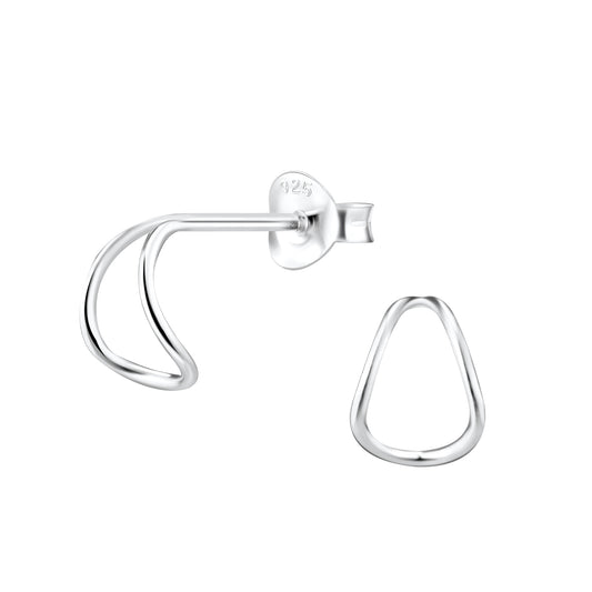 Kinder Creolen Halbcreolen aus 925 Silber