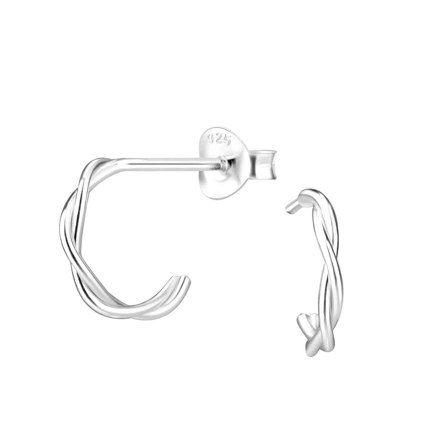 Kinder Creolen Halbcreolen aus 925 Silber