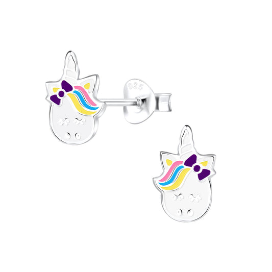 Girls' Unicorn Earrings made of 925 Silver