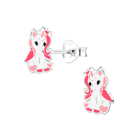 Girls' Unicorn Earrings made of 925 Silver