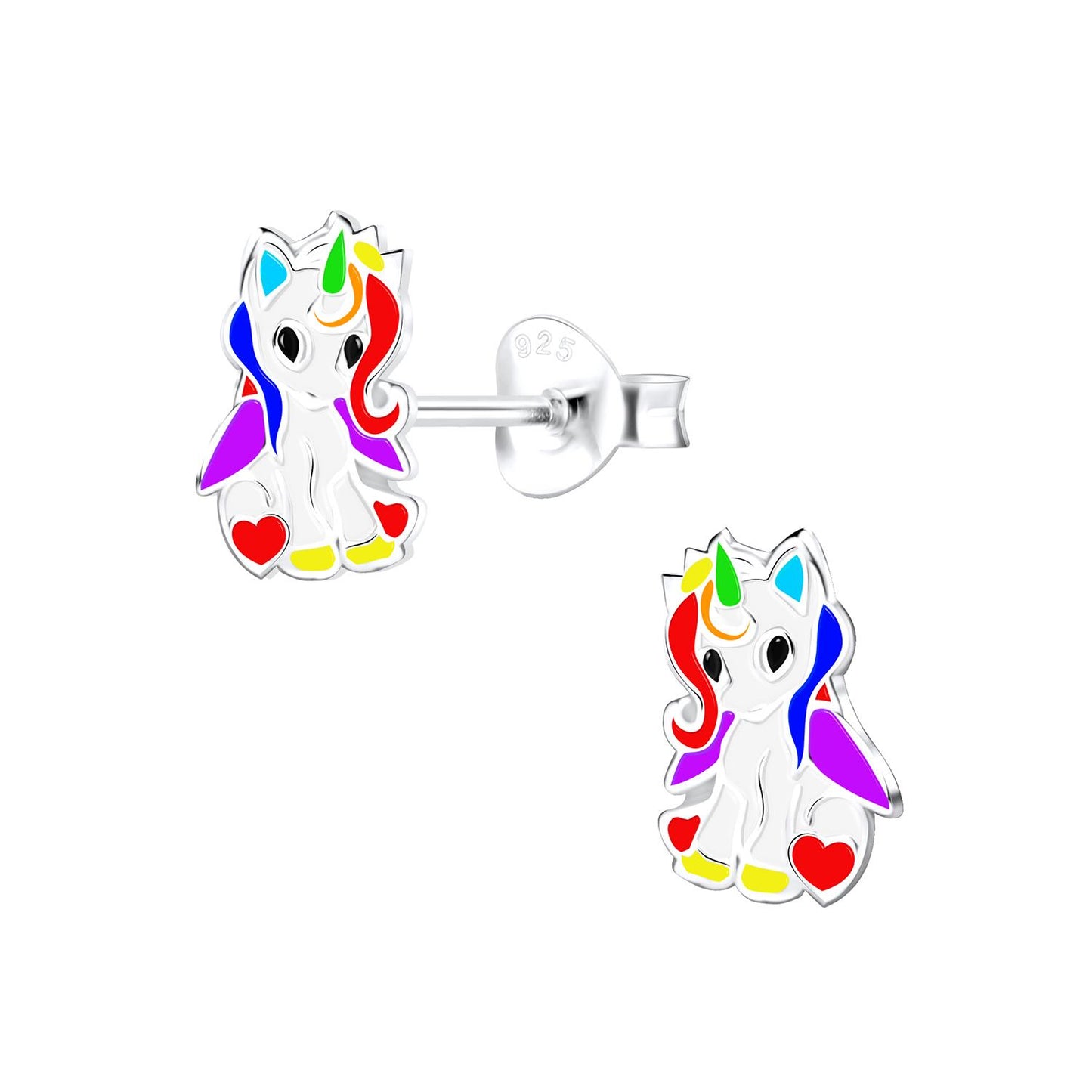Mädchen Ohrringe Einhorn aus 925 Silber