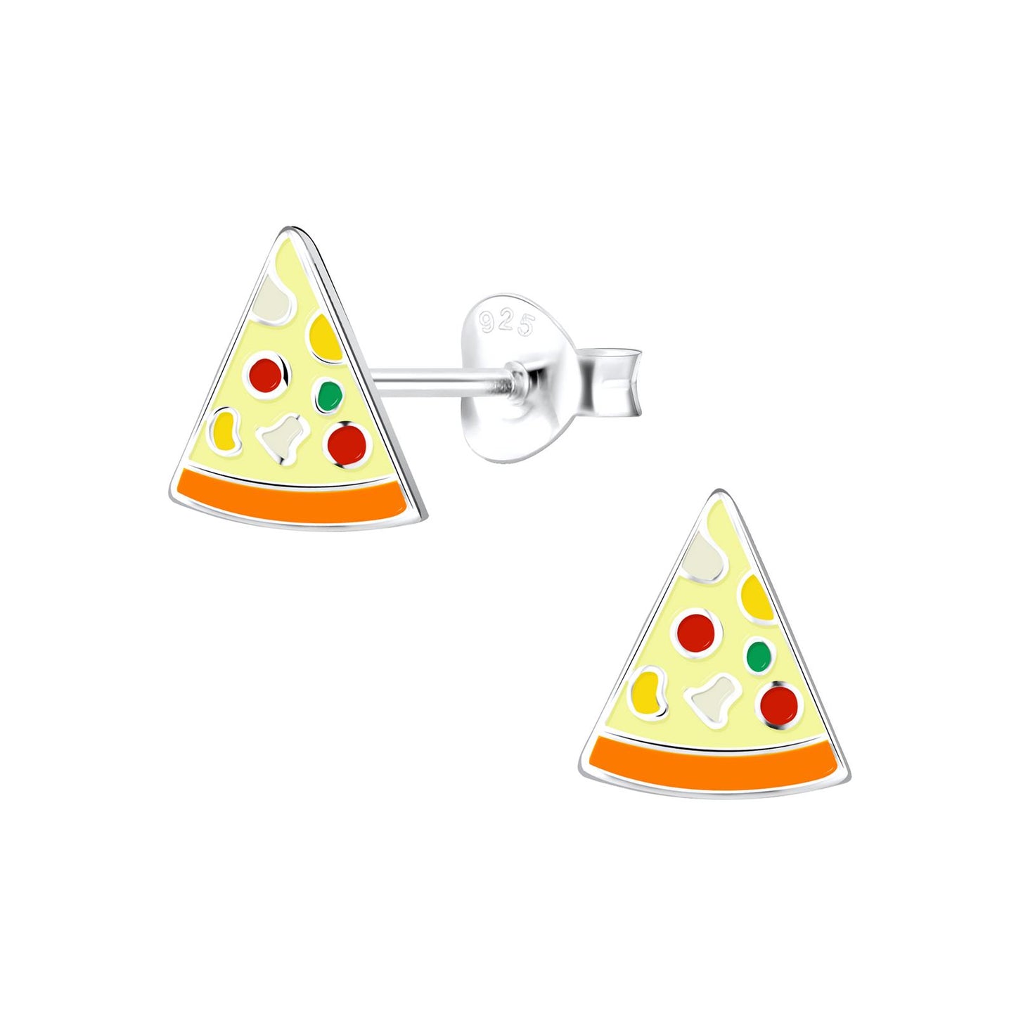 Kinder Ohrringe Pizza aus 925 Silber