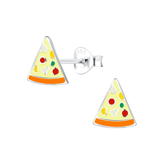 Kinder Ohrringe Pizza aus 925 Silber