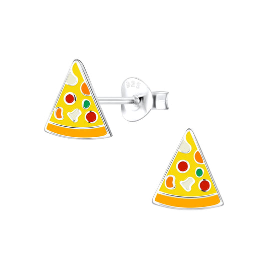 Kinder Ohrringe Pizza aus 925 Silber