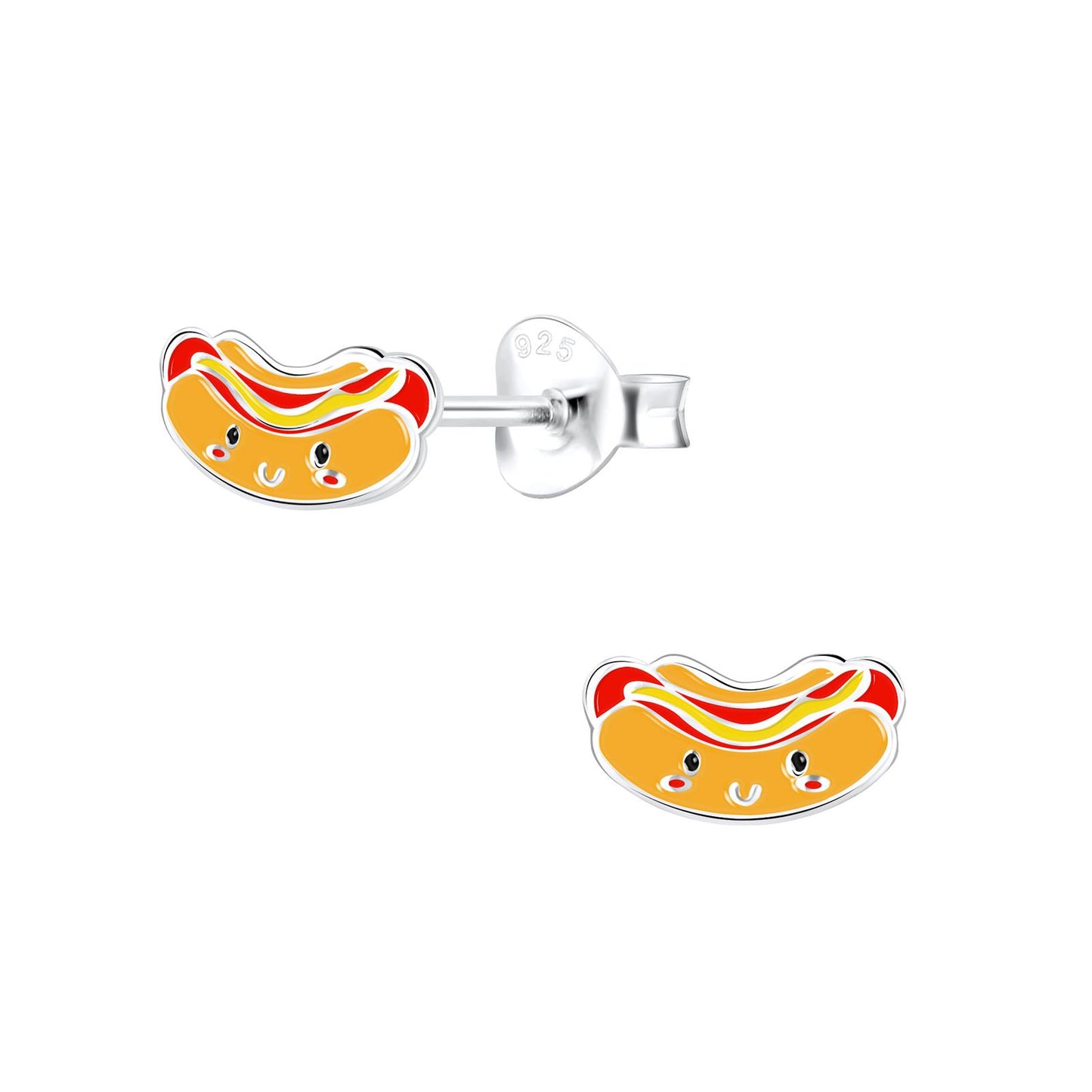Kinder Ohrringe Hot Dog aus 925 Silber