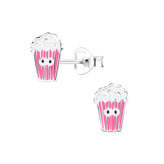 Kinder Ohrringe Popcorn aus 925 Silber