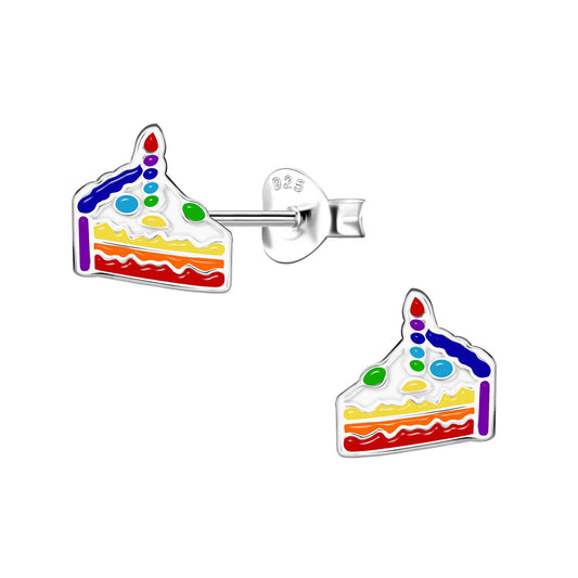 Kinder Ohrringe Kuchen aus 925 Silber