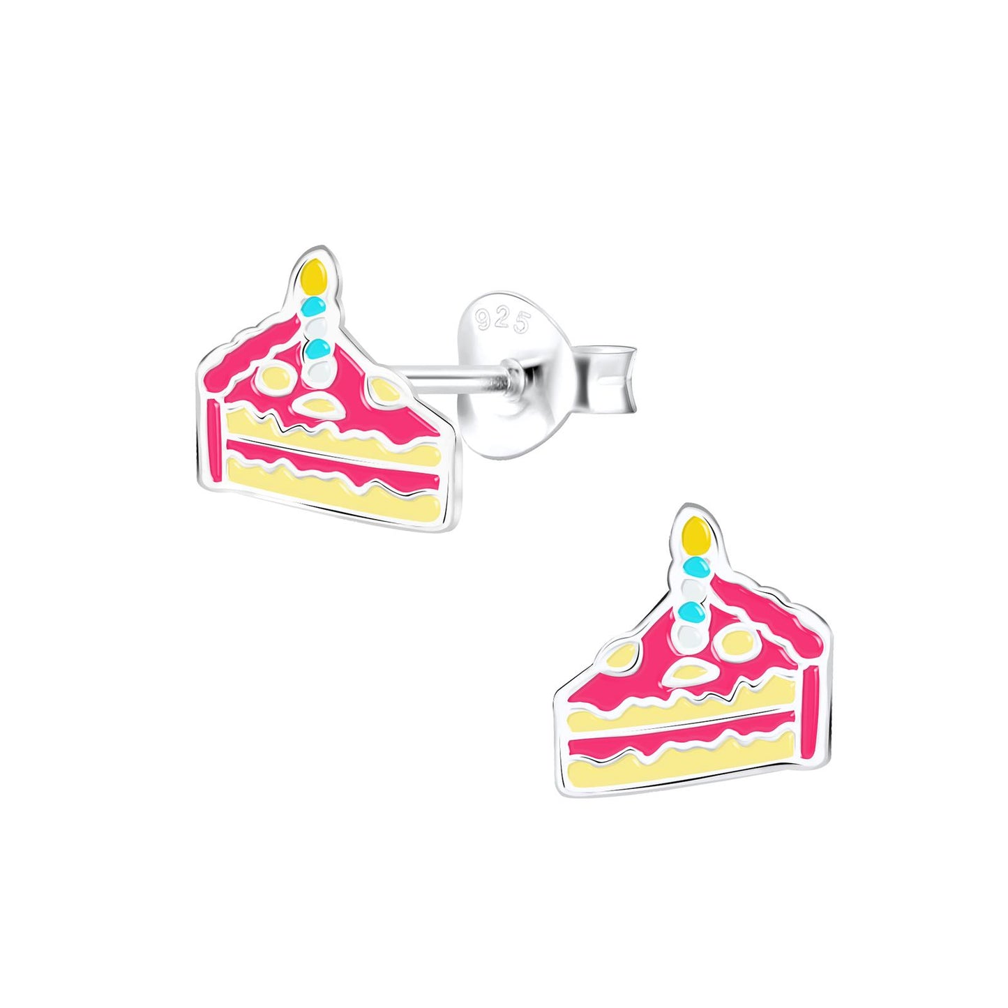 Kinder Ohrringe Kuchen aus 925 Silber
