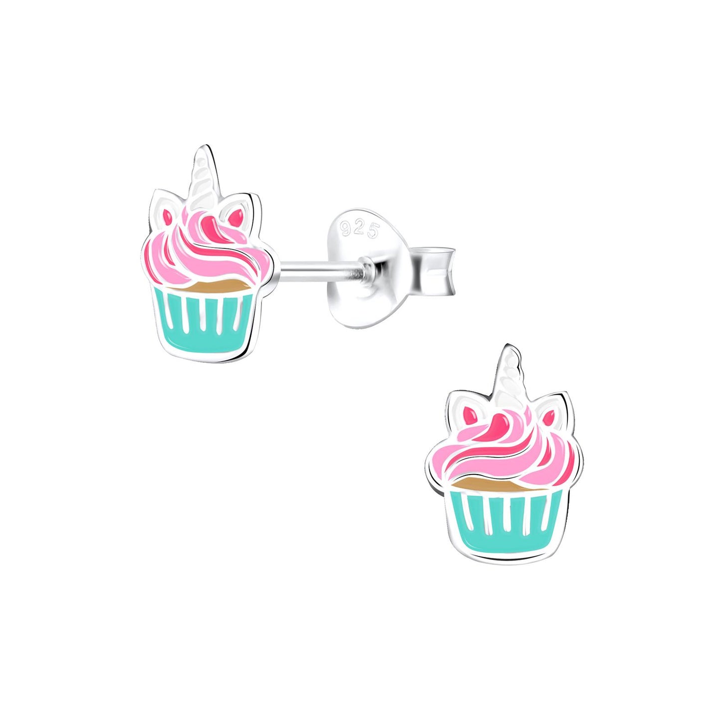 Kinder Ohrringe Cupcake aus 925 Silber