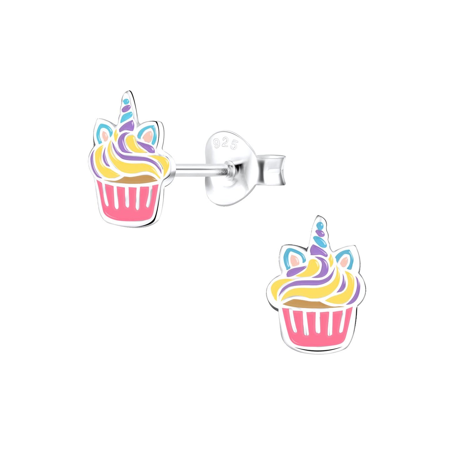 Kinder Ohrringe Cupcake aus 925 Silber