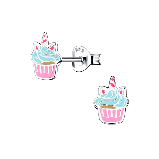 Kinder Ohrringe Cupcake aus 925 Silber