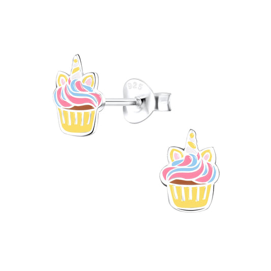 Kinder Ohrringe Cupcake aus 925 Silber