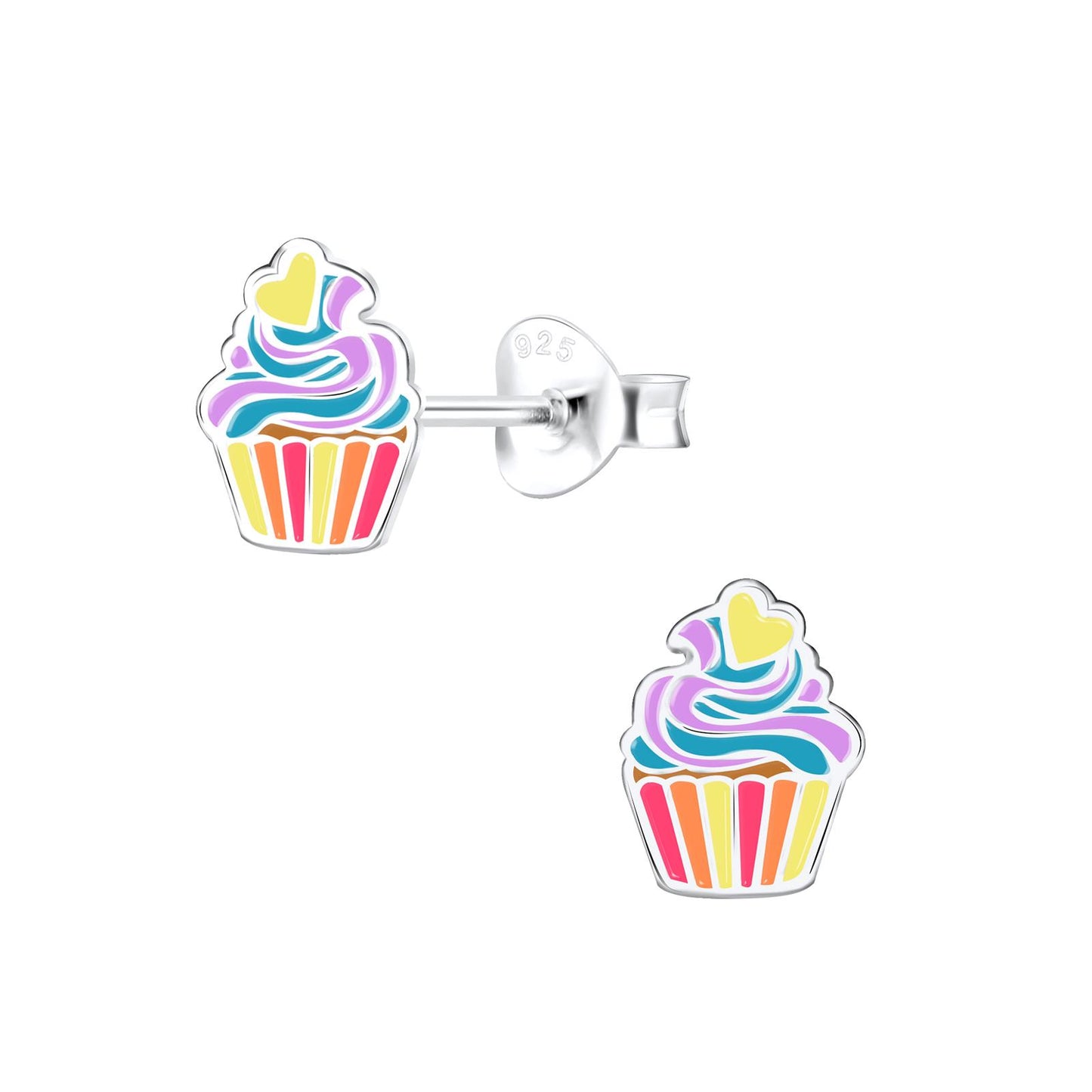 Kinder Ohrringe Cupcake aus 925 Silber