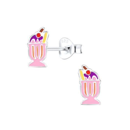 Kinder Ohrringe Eis aus 925 Silber