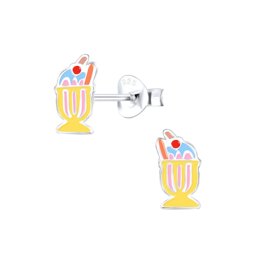 Kinder Ohrringe Eis aus 925 Silber