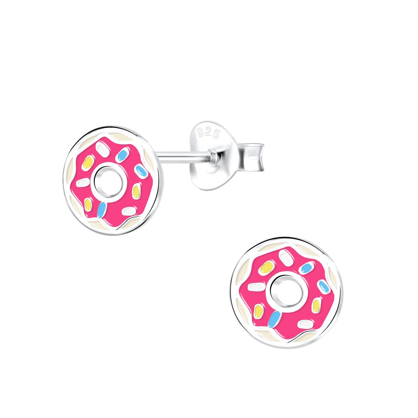 Kinder Ohrringe Donut aus 925 Silber