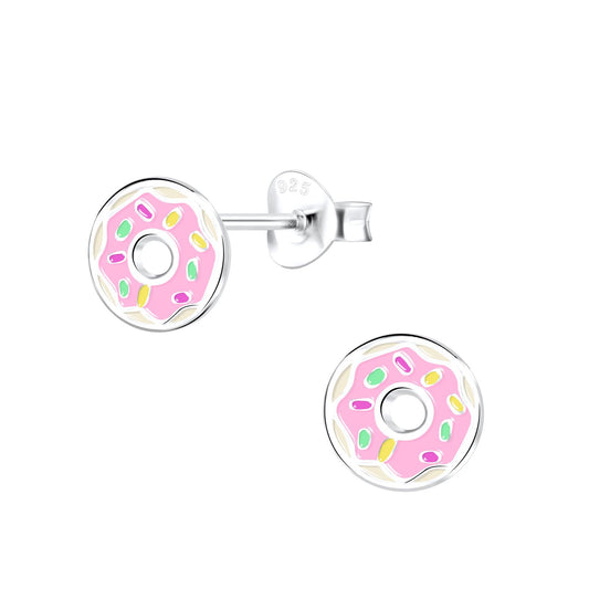 Kinder Ohrringe Donut aus 925 Silber