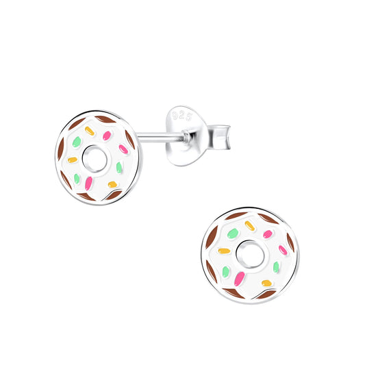 Kinder Ohrringe Donut aus 925 Silber