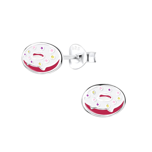 Kinder Ohrringe Donut aus 925 Silber
