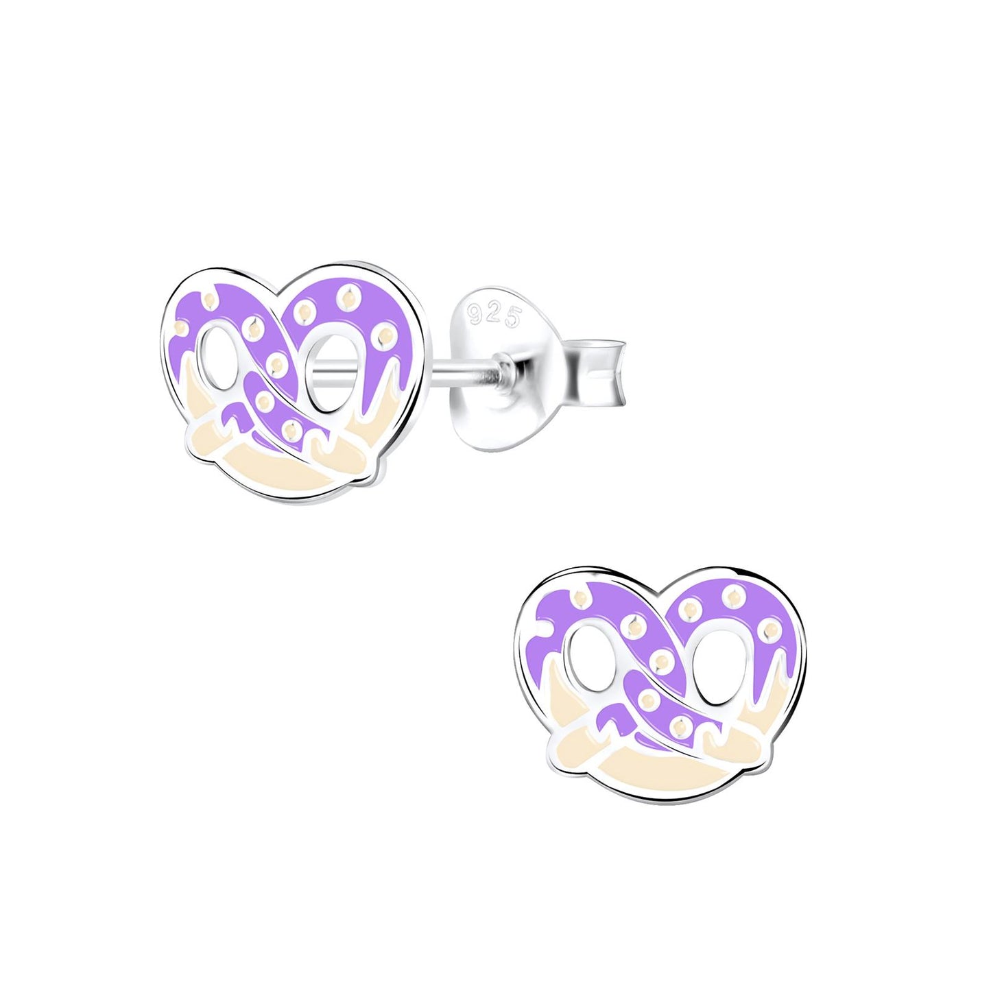 Kinder Ohrringe Brezel aus 925 Silber