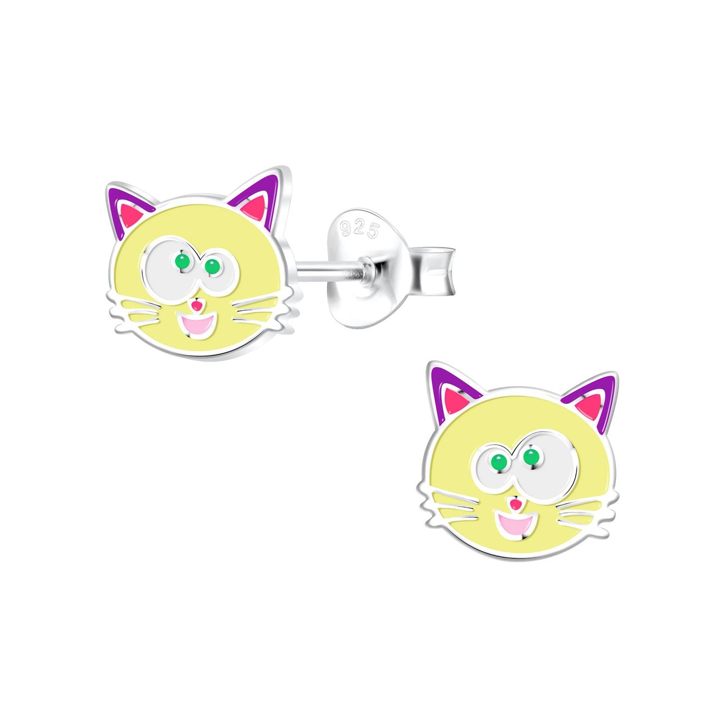 Mädchen Ohrringe Katzen aus 925 Silber