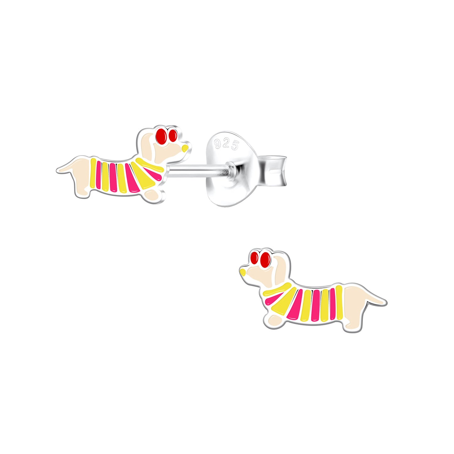 Kinder Ohrringe Dackel aus 925 Silber