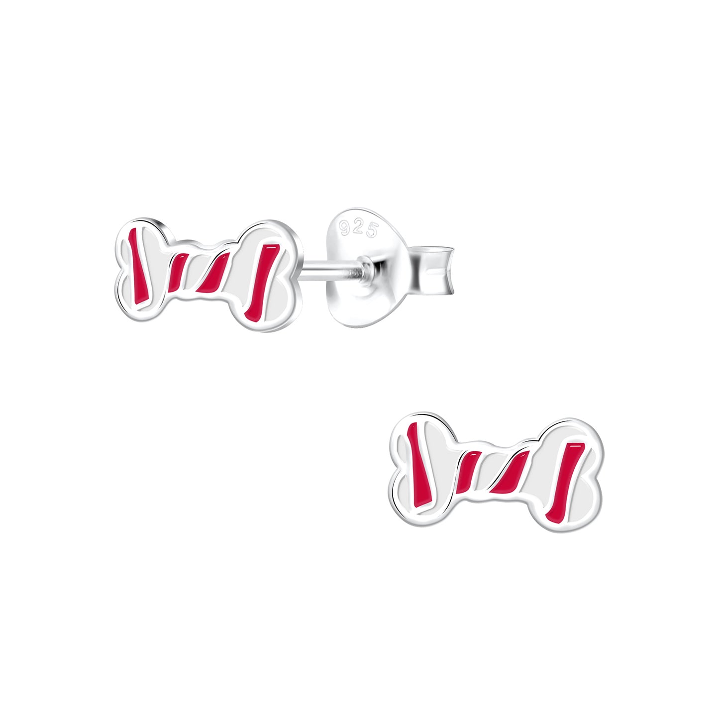 Children's bone earrings made of 925 silver