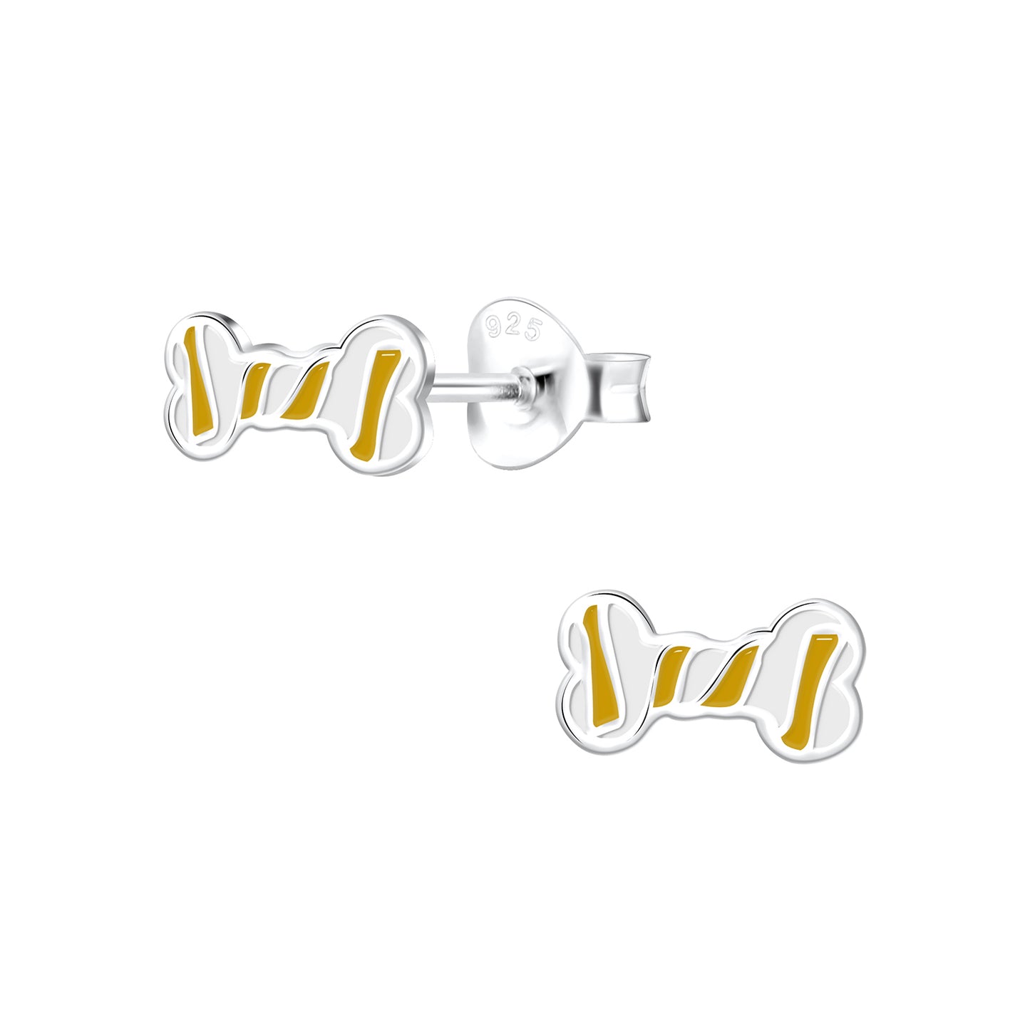 Children's bone earrings made of 925 silver