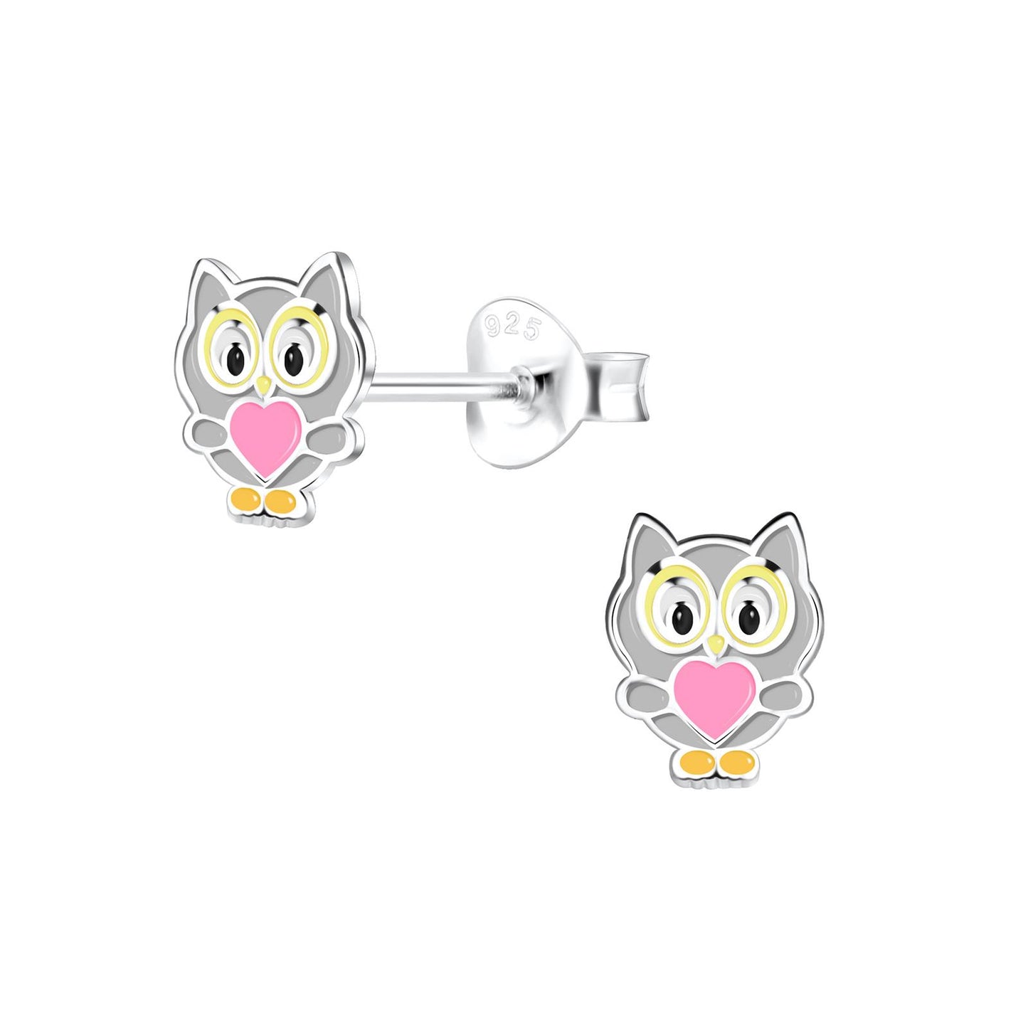 Mädchen Ohrringe Eulen aus 925 Silber