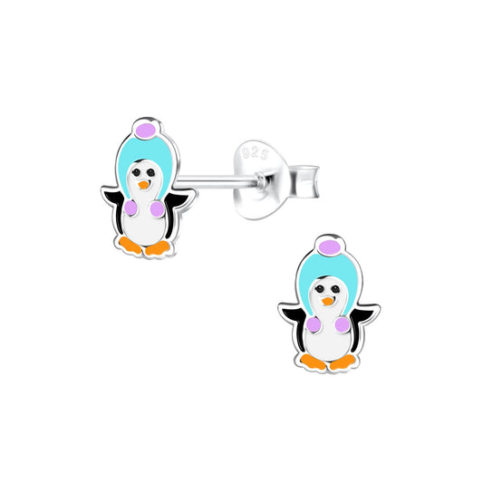 Kinder Ohrringe Pinguin aus 925 Silber