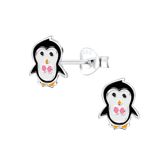 Kinder Ohrringe Pinguin aus 925 Silber