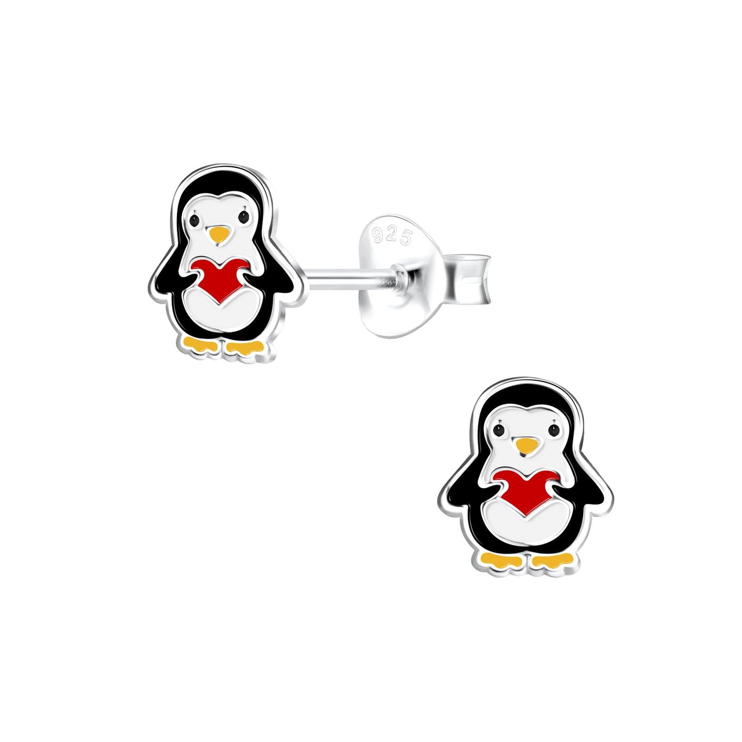 Kinder Ohrringe Pinguin aus 925 Silber