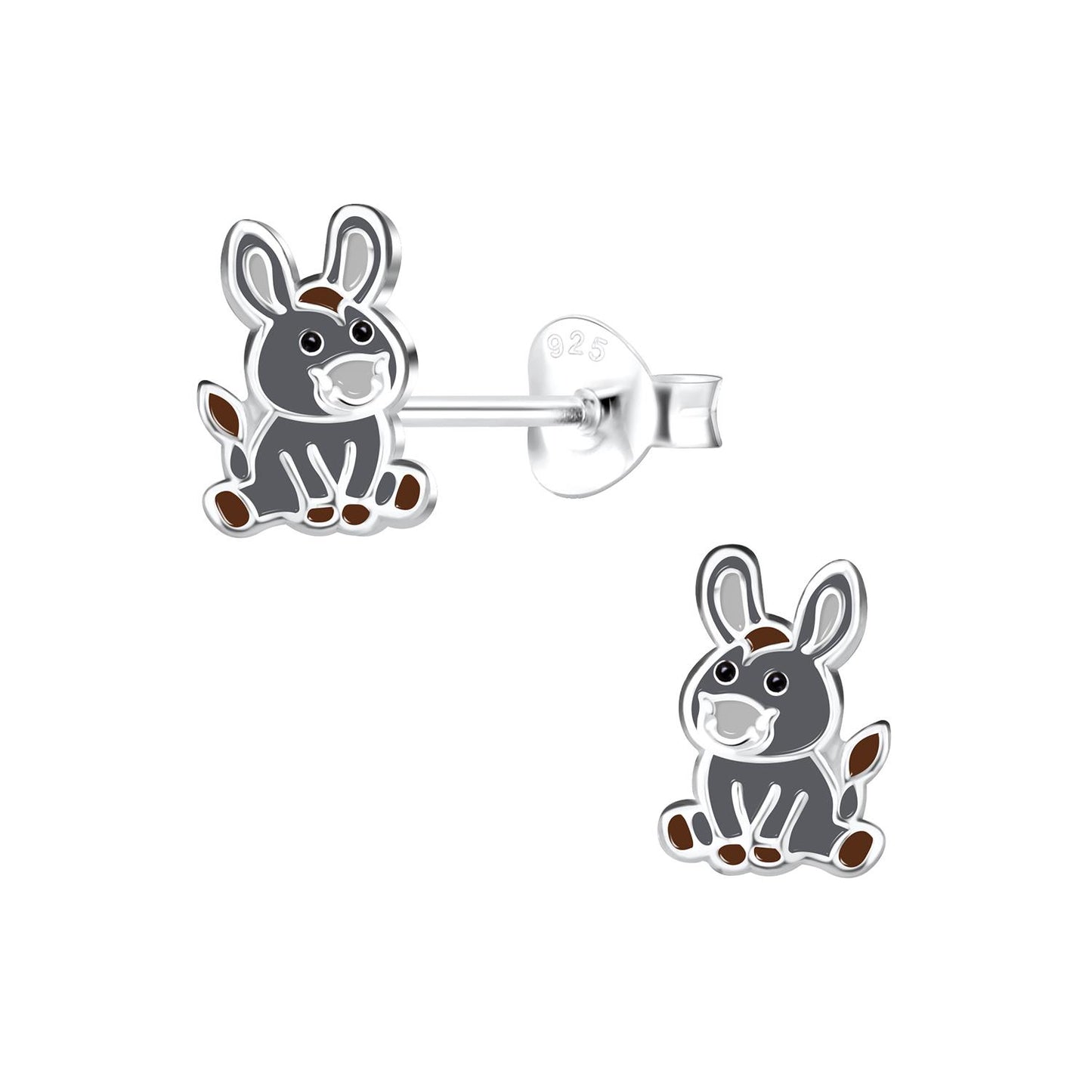 Kinder Ohrringe Esel aus 925 Silber