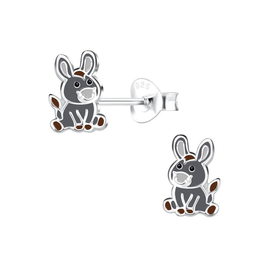 Kinder Ohrringe Esel aus 925 Silber
