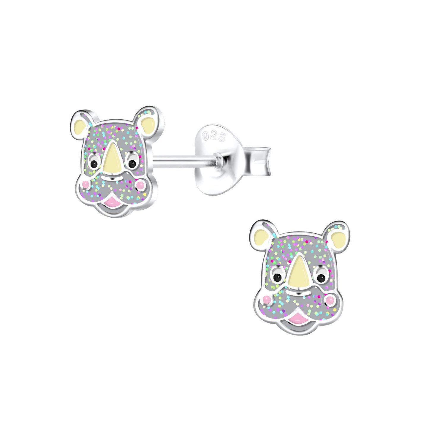 Kinder Ohrringe Nashorn aus 925 Silber