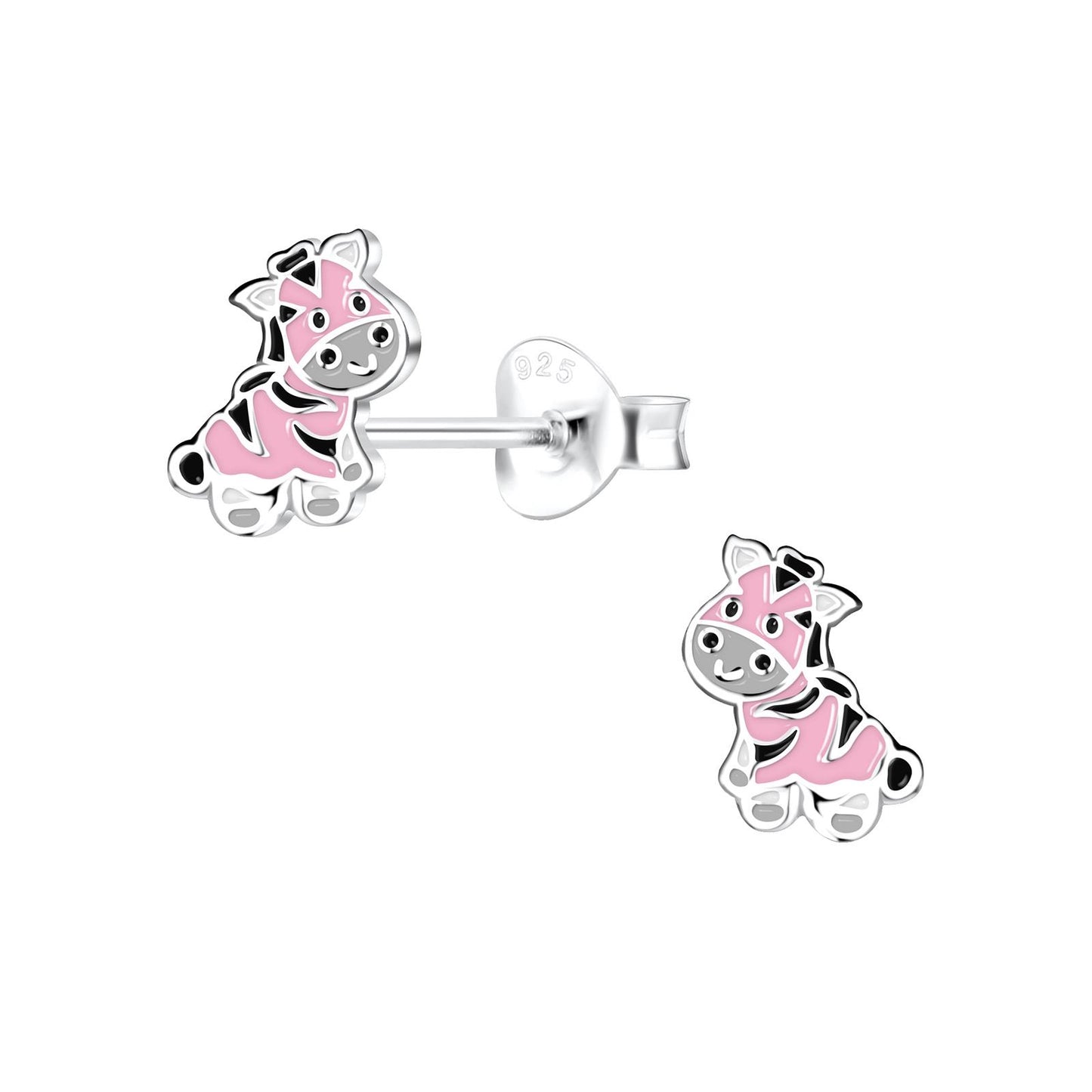 Kinder Ohrringe Zebra aus 925 Silber
