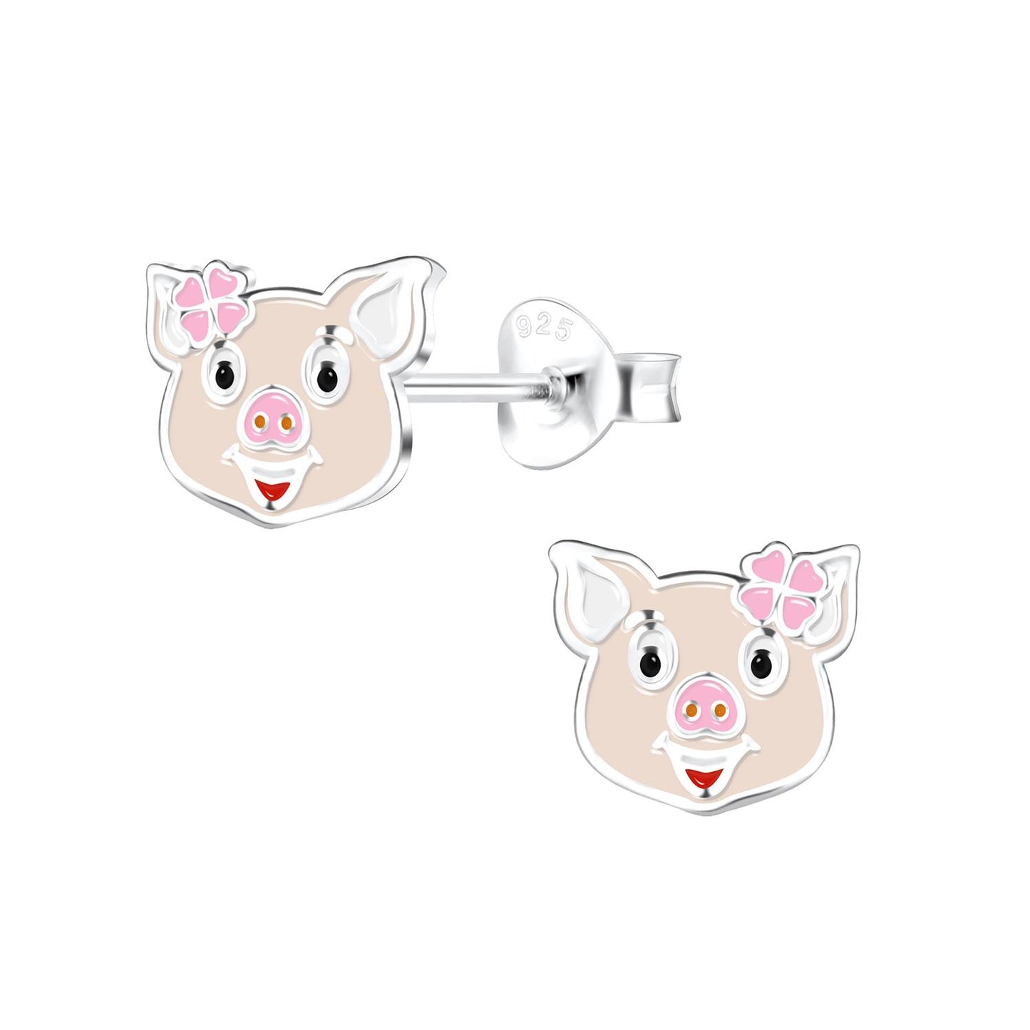 Kinder Ohrringe Schweine aus 925 Silber