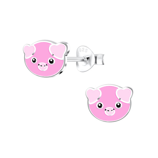 Kinder Ohrringe Schweine aus 925 Silber