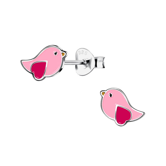 Kinder Ohrringe Vogel aus 925 Silber