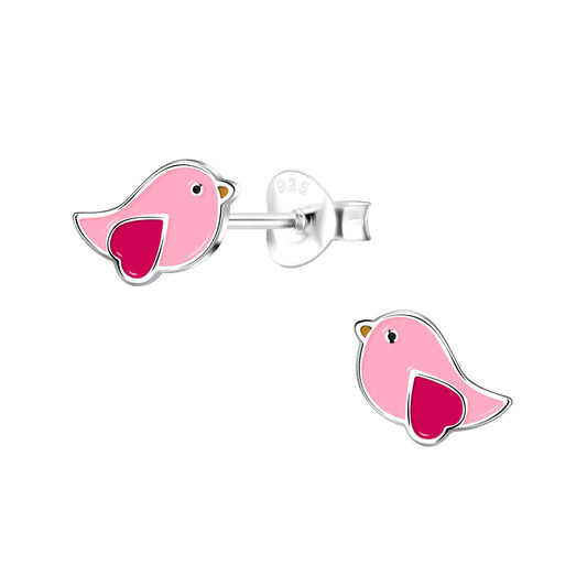 Kinder Ohrringe Vogel aus 925 Silber