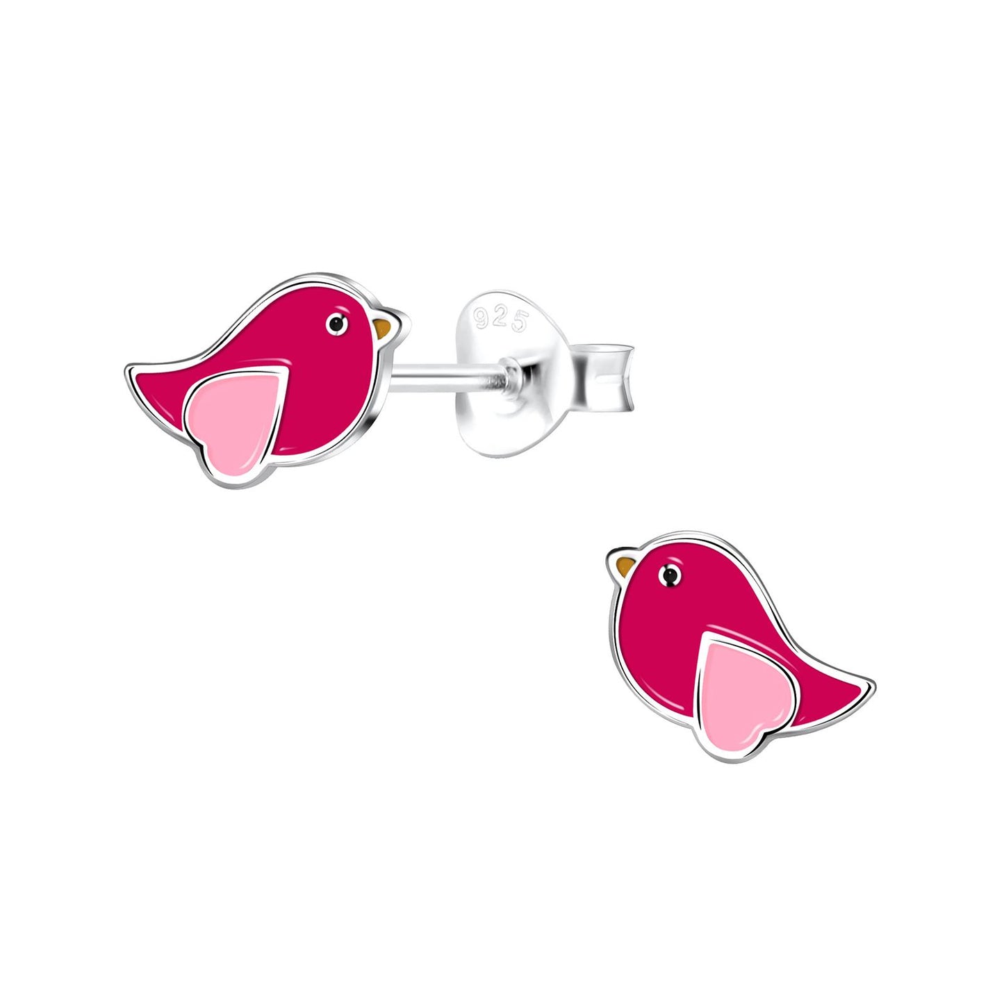 Kinder Ohrringe Vogel aus 925 Silber