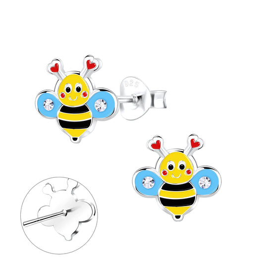 Kinder Ohrringe Bienen aus 925 Silber