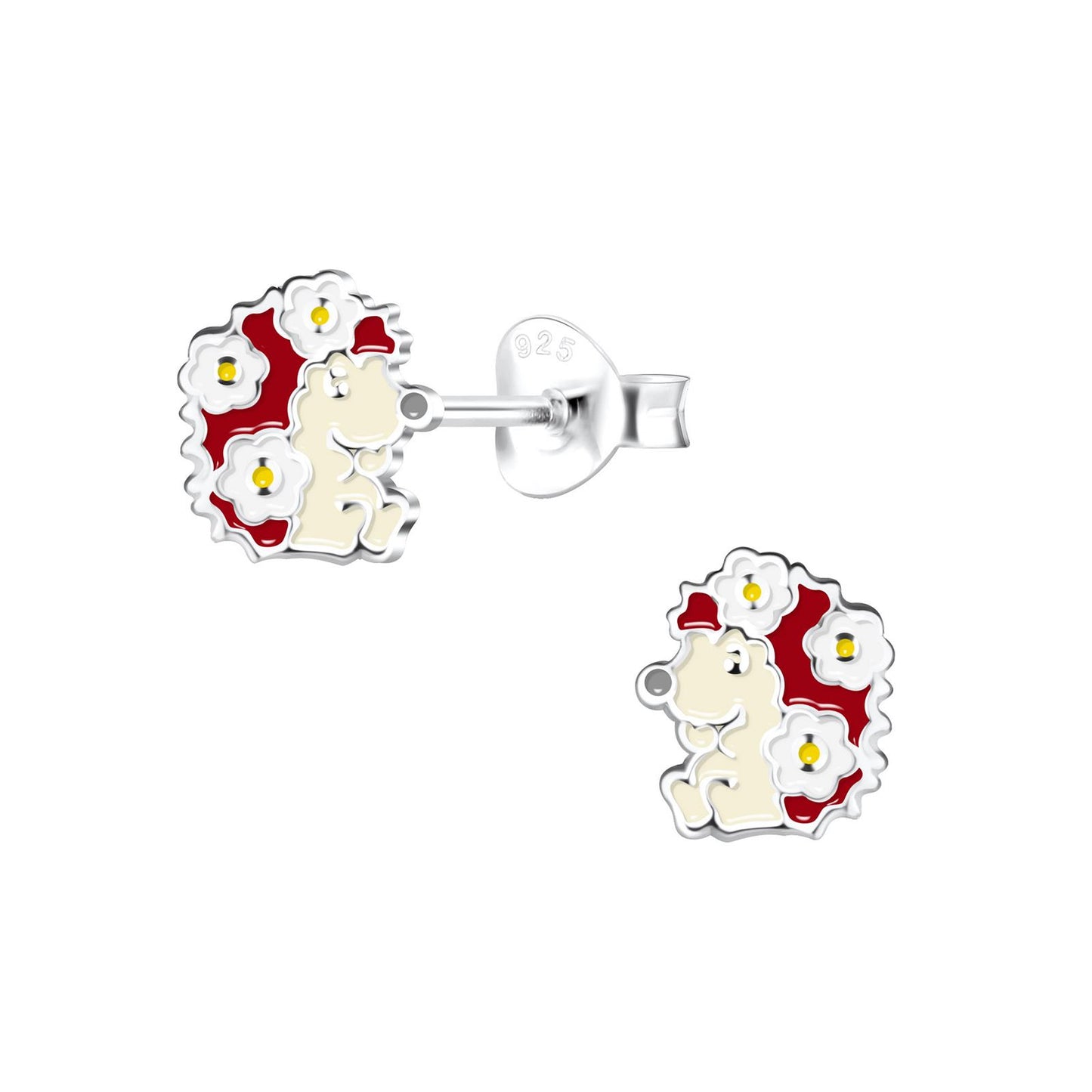 Kinder Ohrringe Igel aus 925 Silber