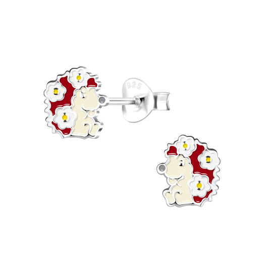 Kinder Ohrringe Igel aus 925 Silber