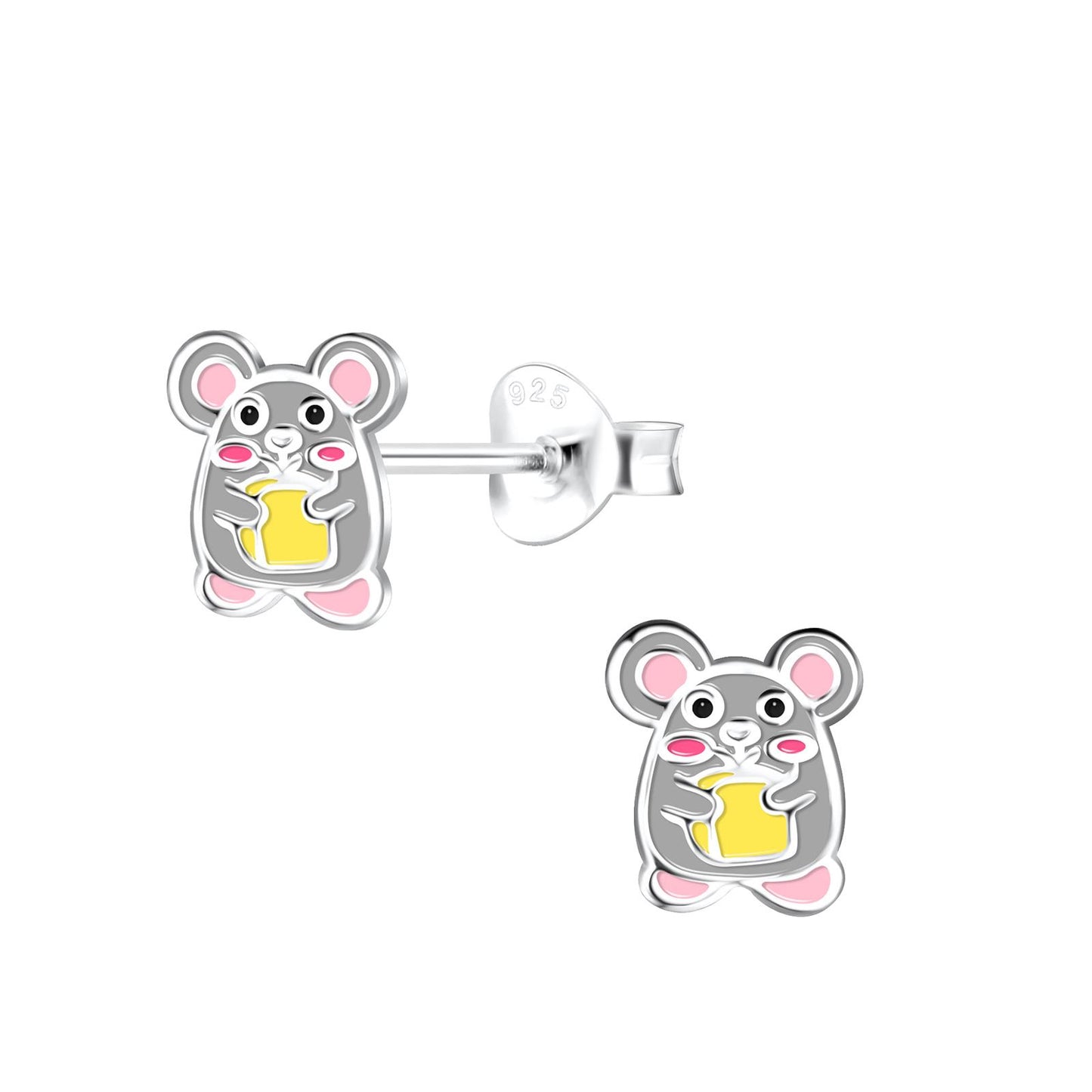 Kinder Ohrringe Hamster aus 925 Silber