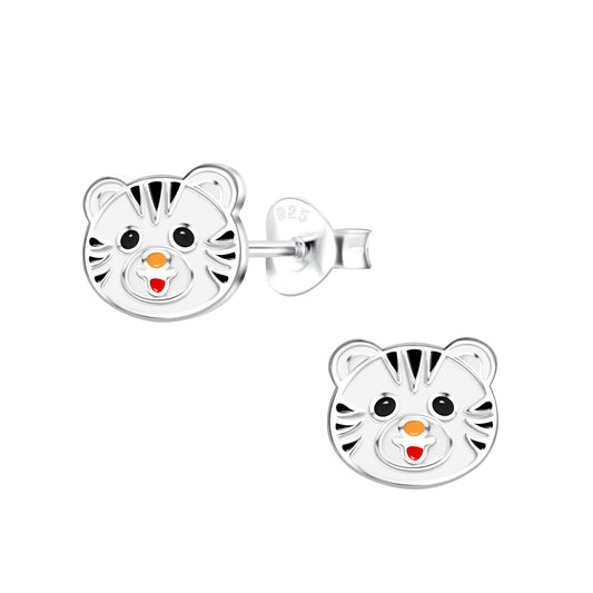 Kinder Ohrringe Tiger aus 925 Silber