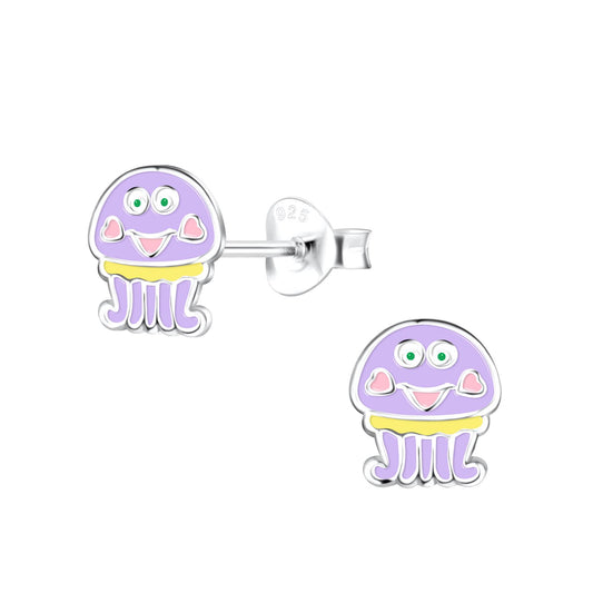 Kinder Ohrringe Quallen aus 925 Silber